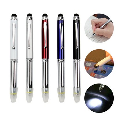 Multi-function Ballpoint Pen / Stylus / LED Light