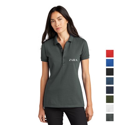 MERCER+METTLE® Women's Stretch Heavyweight Pique Embroidered Polo