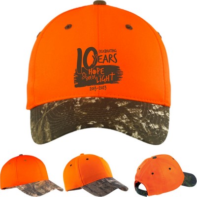 Port Authority® High Visibility Cap W/ Camo Brim